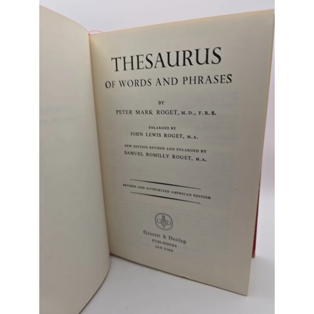 Roget's Thesaurus of Words and Phrases Vintage 1947 Hardcover Revised Edition